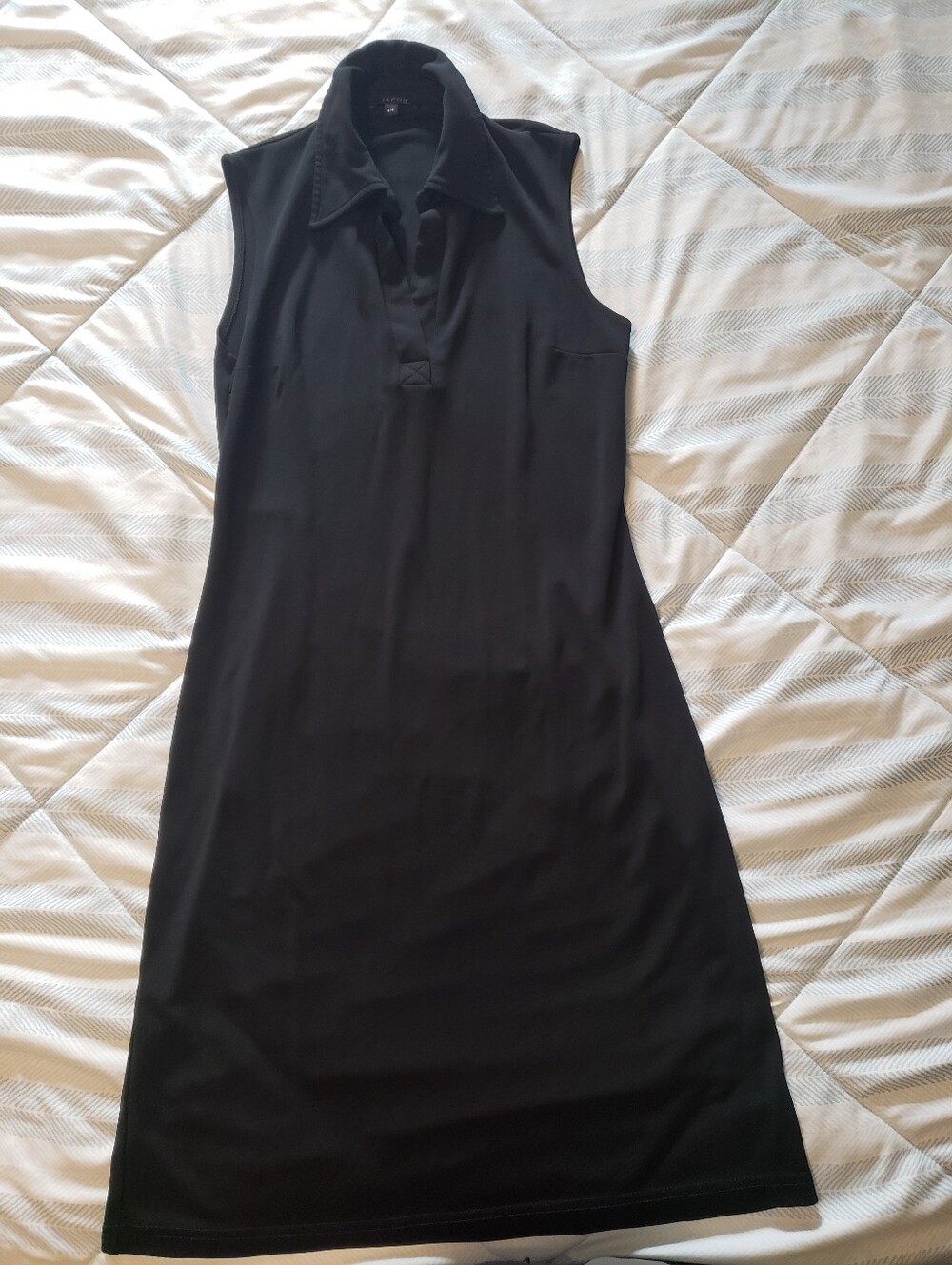 Jacob Sleeveless Polo Midi Dress - Black
